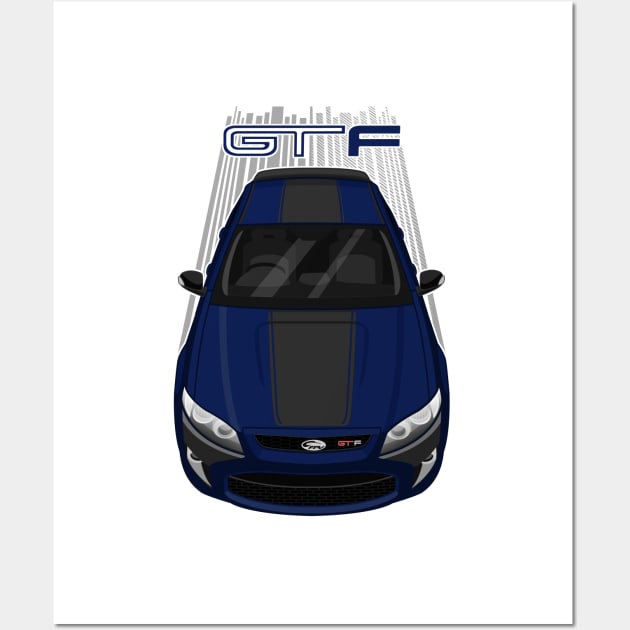 Ford Falcon GT-F 351 - Blue - Black Stripe Wall Art by V8social